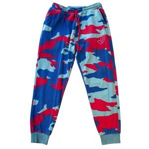 Billionaire Boys Club BBC Camo Joggers Terra Red/Blue/Green 871-2101 Men’s XXL